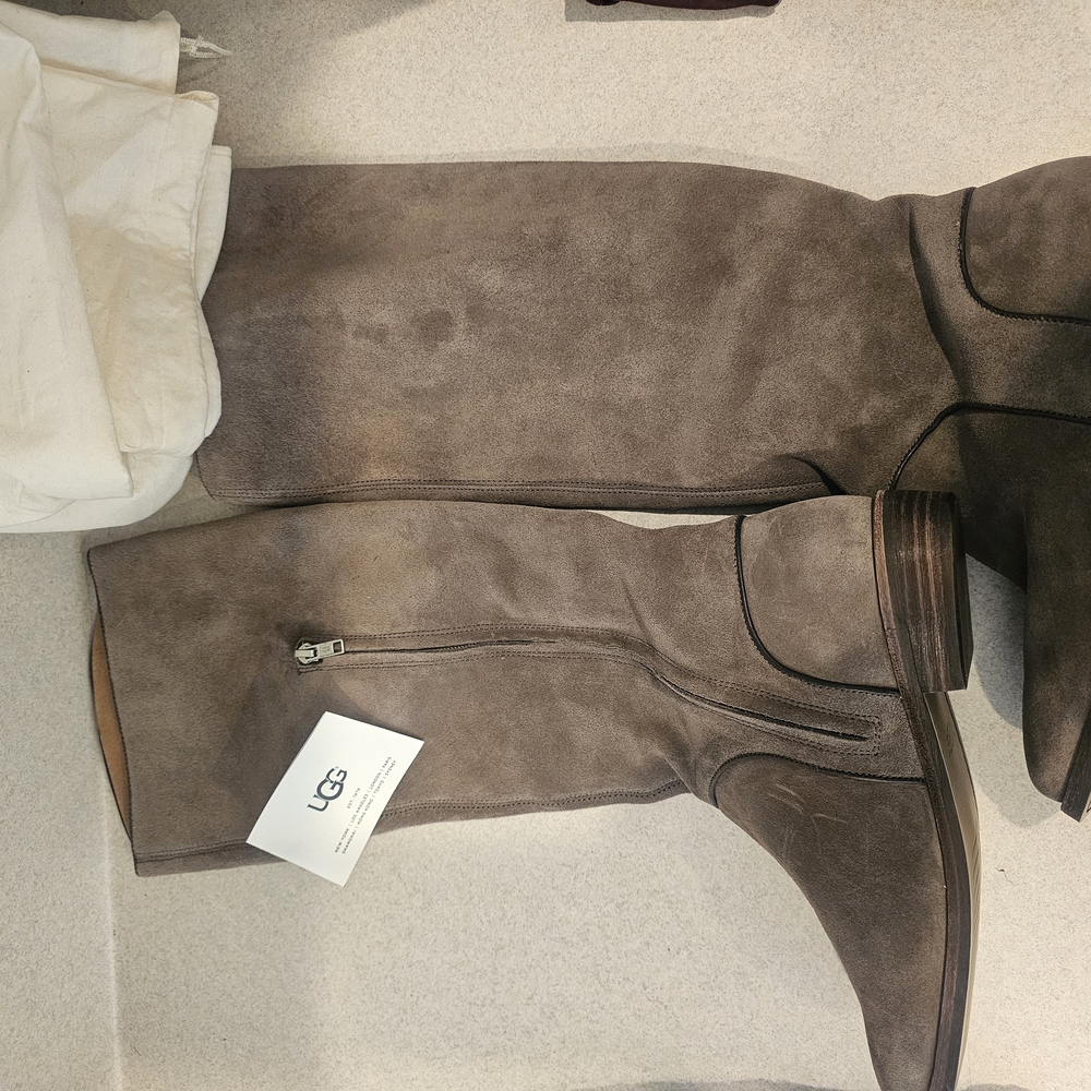 UGG Gray Suede Knee-High Boots